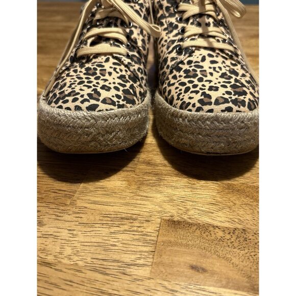 CORKYS Boutique Espadrille Leopard Sneakers Boho Animal Quiet Luxury Size 6 - Picture 3 of 8